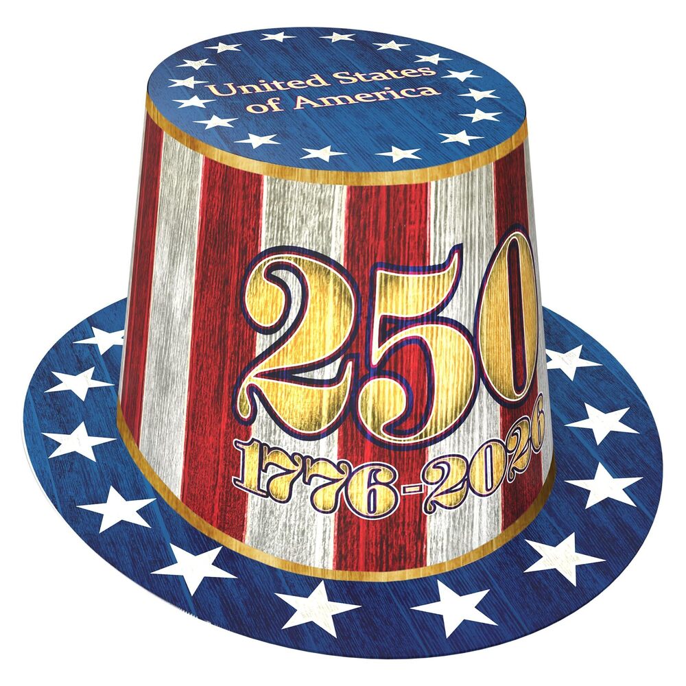 7285 Semiquincentennial Hi-Hats – 25-Pack Festive Patriotic Accessories